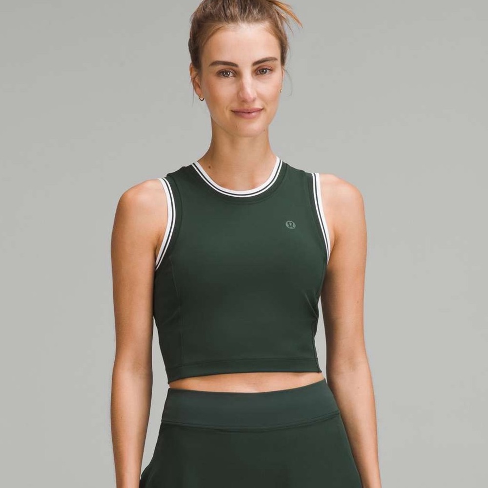 Lululemon Varsity Scoop-Neck Cropped Tennis Tank Top *Medium Support, B/C Cup